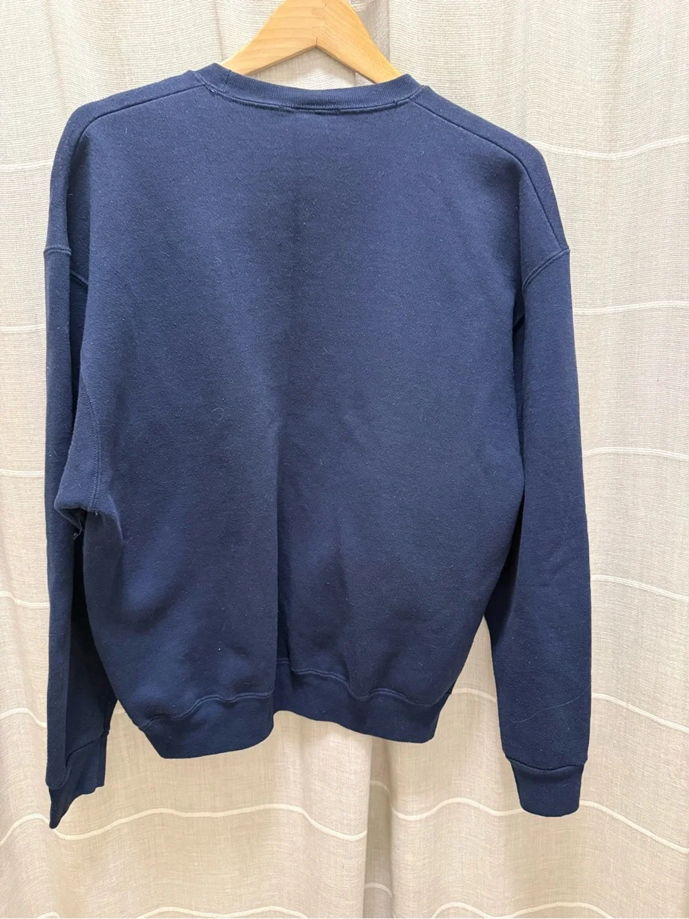 Navy Crewneck Sweatshirt with Gold Lettering